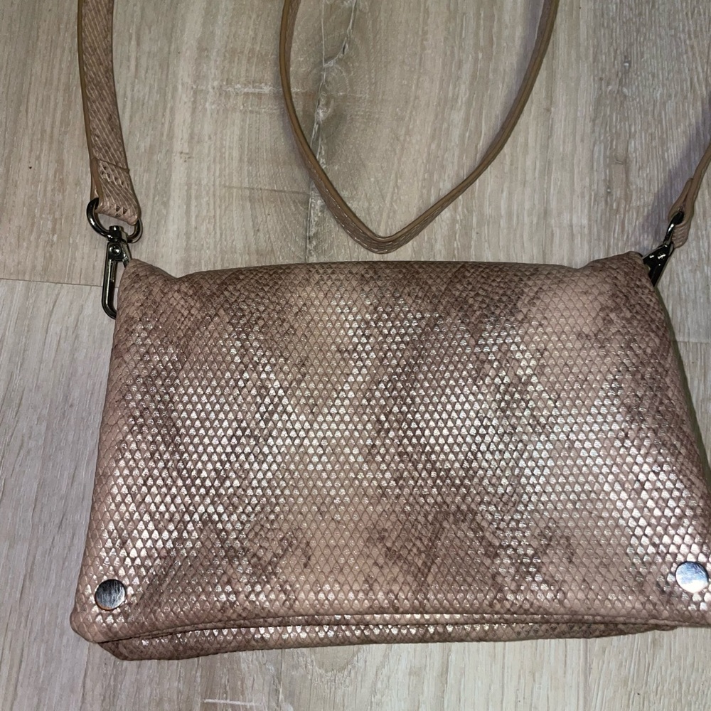 Python Print Faux Leather Messenger Crossbody Bag - image 4